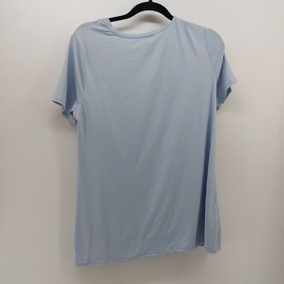 Ruby & Lace Light Blue Top Tee flowers mushrooms Keep it happy Smile Plus Sz 1X - Picture 8 of 14